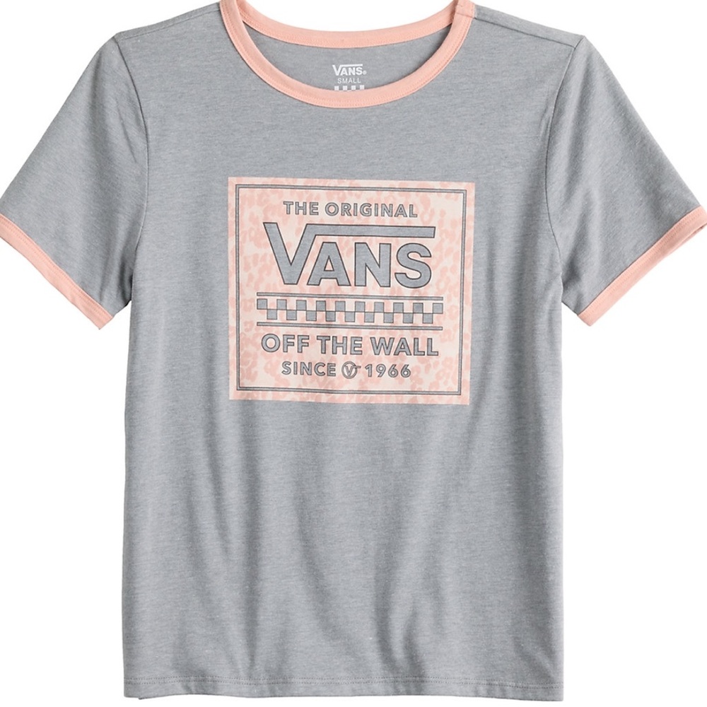 Juniors’ Vans “Off The Wall” Logo Graphic Tee